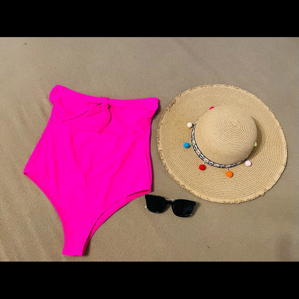 SHEIN hot pink bathing suit